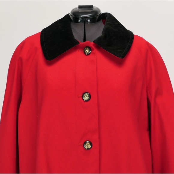 NEW! VTG Ralph Lauren Equestrian Riding Barn Coat Women's 1X Red Cotton Corduroy - Picture 3 of 15
